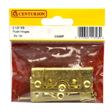 CENTURION FLUSH HINGES 63MM BP PAIR