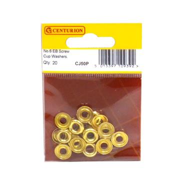 CENTURION NO6 BRASS CUP WASHER PKT20