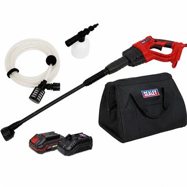 Sealey Cordless Powerwasher + 1 Battery Charger