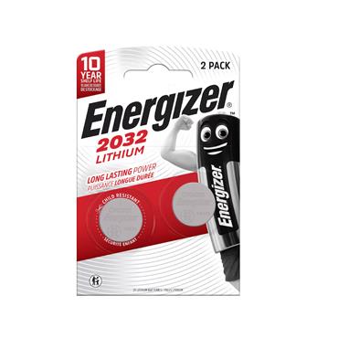 ENERGIZER BATTERY 2032 COIN LITHIUM 3V (PK 2)