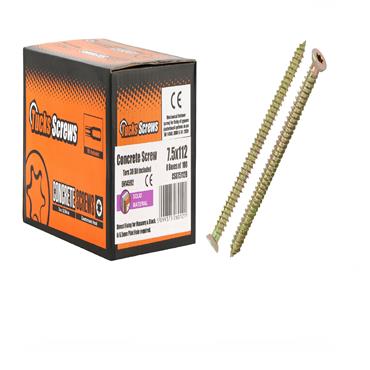 GRABBFIX CONCRETE SCREWS 7.5 x 152 CSK BOX 100 T30