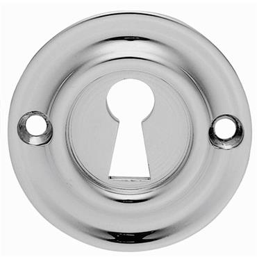 Carlisle Brass AQ41CP Victorian Round Keyhole Escutcheon ? 42mm Polished Chrome Blister Pack