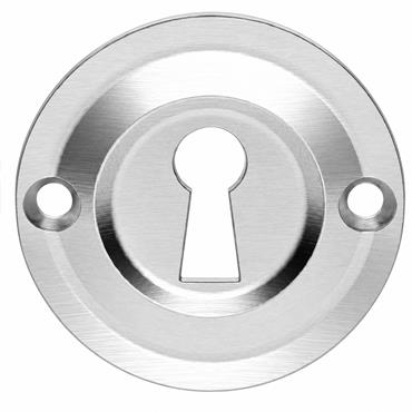 Carlisle Brass AQ41SC Victorian Round Keyhole Escutcheon ? 42mm Satin Chrome Blister Pack