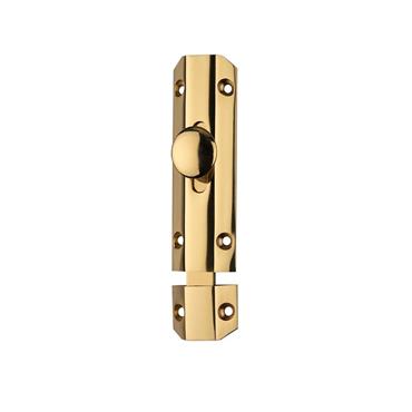 SURFACE BOLT 4" BRASS