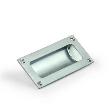 Carlisle Brass AQ90SC Rectangular Flush Pull Handle ? Satin Chrome 102 ? 45mm