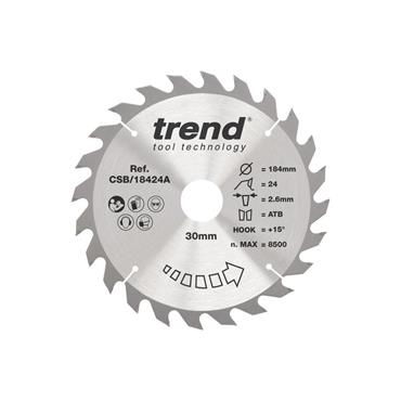 CRAFT PRO SAW BLADE 184 x 24T x 30MM