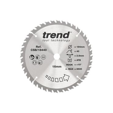 CRAFT PRO SAW BLADE 184 x 40T x 16MM