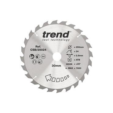 CRAFT PRO SAW BLADE 250 x 24T x 30MM