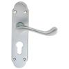 Carlisle Brass Oakley DL168SC/BP Lever Lock Door Handles on Backplate ? Satin Chrome 170 ? 42mm Pair