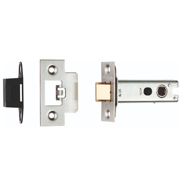 Carlisle Brass DL5040SSSBSS/BP Heavy Duty Tubular Mortice Latch ? 100mm (4") Satin & Bright Stainles