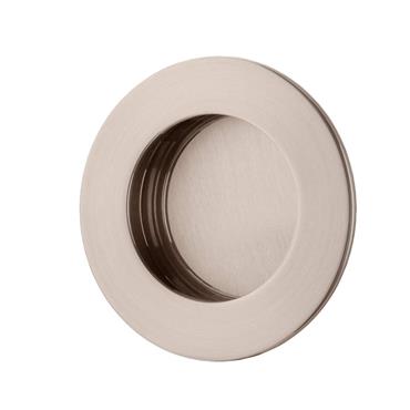Harcourt HA216SN Round-End Flush Pull Handle for Sliding Doors ? Satin Nickel