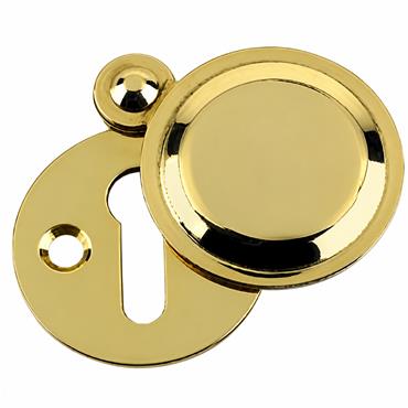 Carlisle Brass M4142/BP Victorian Round Keyhole Escutcheon Set ? 32mm Polished Brass 2 Piece (M41 Op
