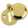Carlisle Brass M4142/BP Victorian Round Keyhole Escutcheon Set ? 32mm Polished Brass 2 Piece (M41 Op
