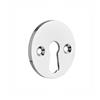 VICTORIAN OPEN AND CLOSED ESCUTCHEON CHROME