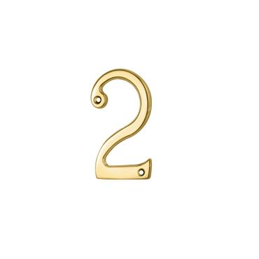 CARLISLE BRASS CHROME NUMERAL NO.2 75MM