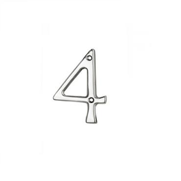CARLISLE BRASS NUMERAL NO. 4 CHROME 75MM