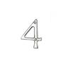 CARLISLE BRASS NUMERAL NO. 4 CHROME 75MM