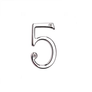 CARLISLE BRASS NUMERAL NO. 5 CHROME 75MM