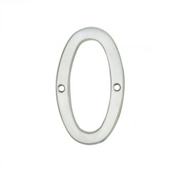 CARLISLE BRASS NUMERAL NO. 0 CHROME PLATED 75MM