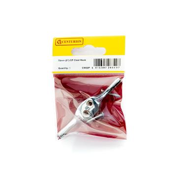 CENTURION CLEAT HOOK CHROME 75MM (3")