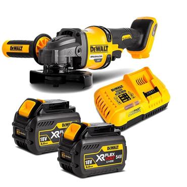 DEWALT GRINDER 54V 2 x 6AH BATTERIES& CHARGER