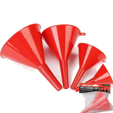Dekton Plastic Funnel Set ? 4 Piece