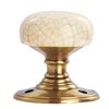 Carlisle Brass Delamain DK341CFB Porcelain Mortice Door Knobs ? Ivory Crackle Glaze & Florentine Bro
