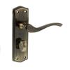 Grantham DP32PBX452FB WC Bathroom Lever on Backplate Door Pack ? Antique Brass