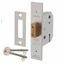 UNION MORTICE DEADLOCK 3-LEVER 2.1/2" SATIN CHROME