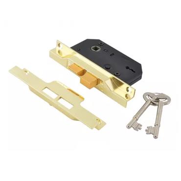UNION 3L MORTICE SASHLOCK 2.1/2" BRASS