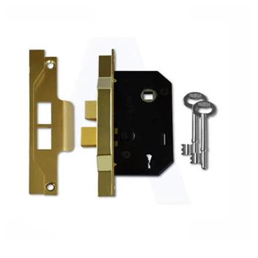 UNION MORTICE LOCK 2-LEVER CHROME 2.1/2"