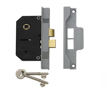 UNION MORTICE LOCK 2-LEVER BRASS 3"
