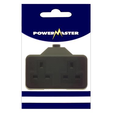 POWERMASTER 2 GANG EXTEN SOCKET WITH NEON