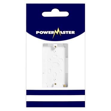 POWERMASTER SURFACE PATTRESS BOX 2 GANG 25MM