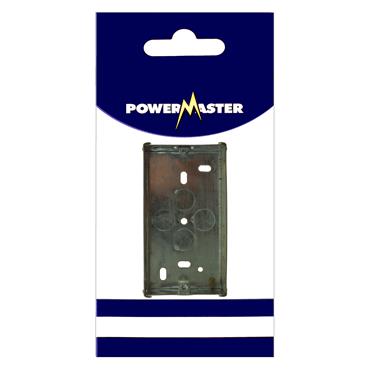 POWERMASTER METAL SOCKET BOX 2 GANG 25mm