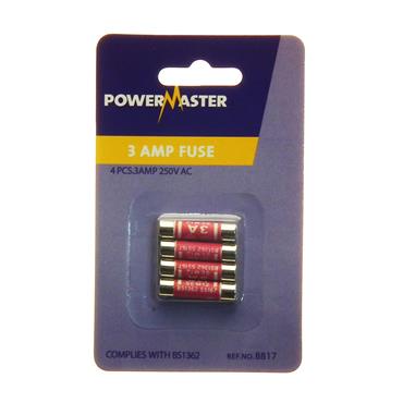 POWERMASTER FUSES (4) 3 AMP