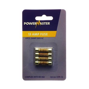 POWERMASTER FUSES 13 AMP (PKT. 4)