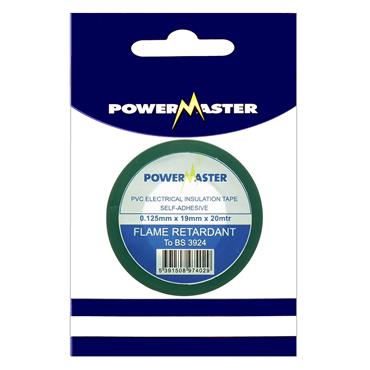 POWERMASTER INSULATING TAPE (GREEN) 20 METRE