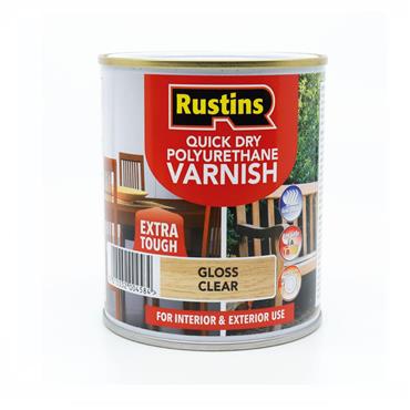 RUSTINS POLYURETHANE CLEAR GLOSS 500ML VARNISH