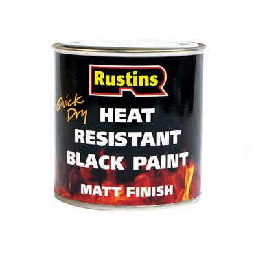 RUSTINS MATT BLACK PAINT 250ML Q/D