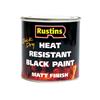 RUSTINS MATT BLACK PAINT 250ML Q/D