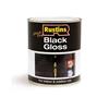 RUSTINS BLACK GLOSS PAINT 500ML Q/D