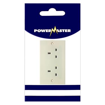 POWERMASTER SOCKET 2 GANG 13AMP UNSWITCHED