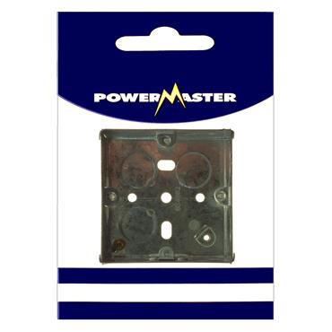 POWERMASTER METAL SOCKET BOX 1 GANG 25MM