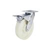 PLATE CASTOR 3" SWIVEL & BRAKE NYLON WHEEL 300KG/4