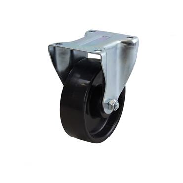 PLATE CASTOR 3" FIXED NYLON WHEEL 300KG/4