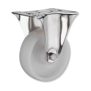 PLATE CASTOR 4" FIXED NYLON WHEEL 360KG/4