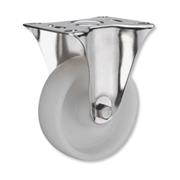 PLATE CASTOR 4" FIXED NYLON WHEEL 360KG/4