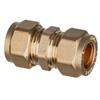 Brass Compression Straight Coupling 15mm x 1/2in
