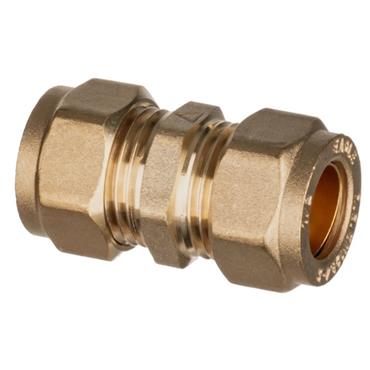 Brass Compression Straight Coupling 22mm x 3/4inch